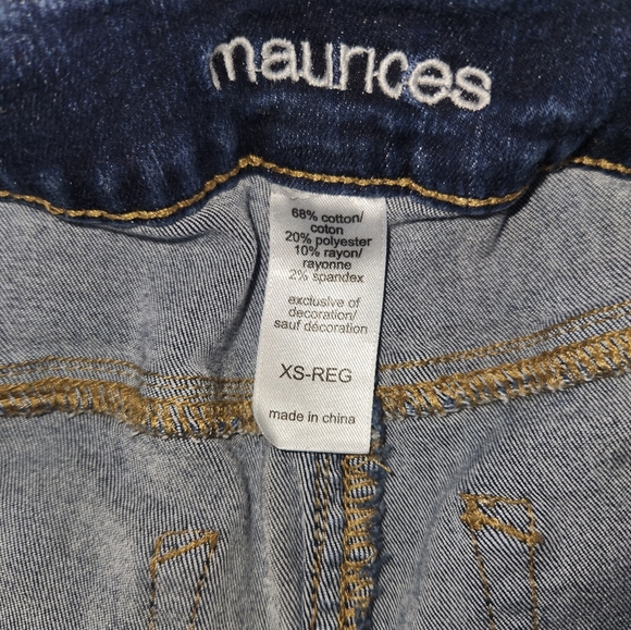 Maurices Stylish Dark Wash Blue Jeans - Picture 2 of 10